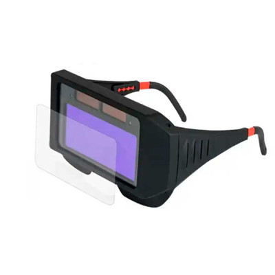 Auto-darkening LCD welding glasses